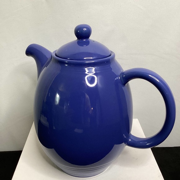 Lynns Stoneware ceramic blue teapot - Picture 2 of 8